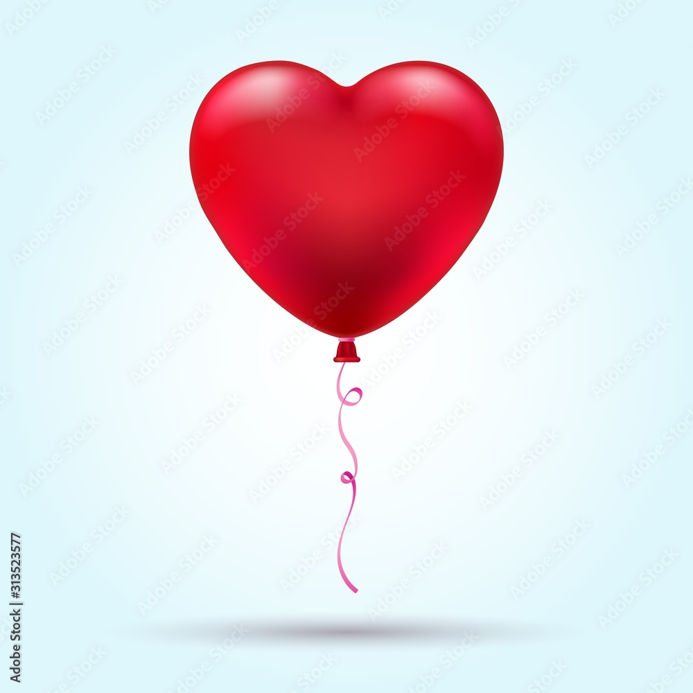 Flying heart balloon