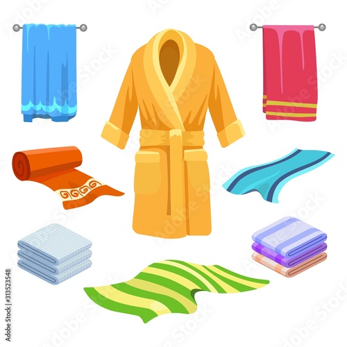 Towel and bathrobe sketch
