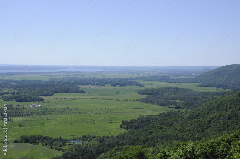 panorama of mountains near Champlain Lookout in Ottawa Canada
