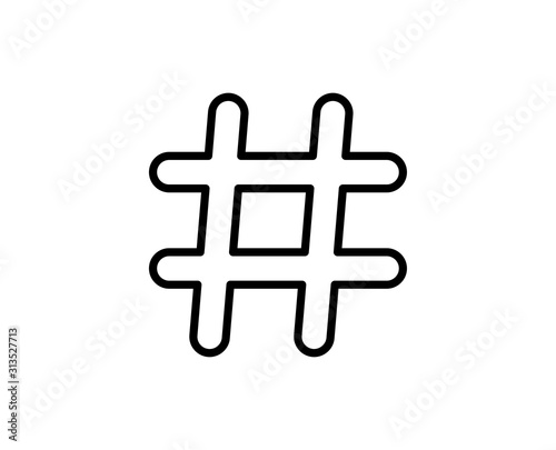 Hashtag line icon
