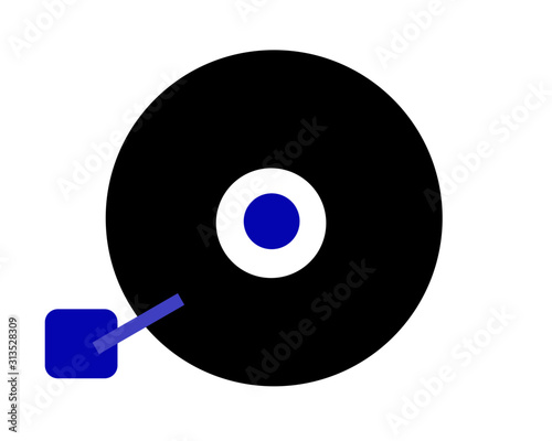 vinyl record with label