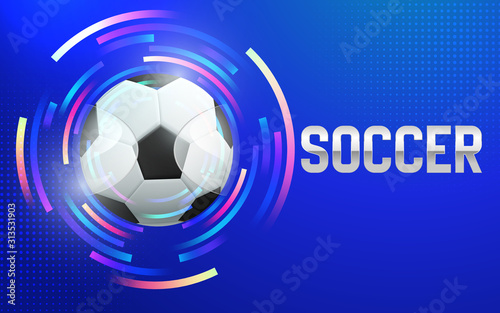 illustration of Football Championship soccer sports background. Vector illustration