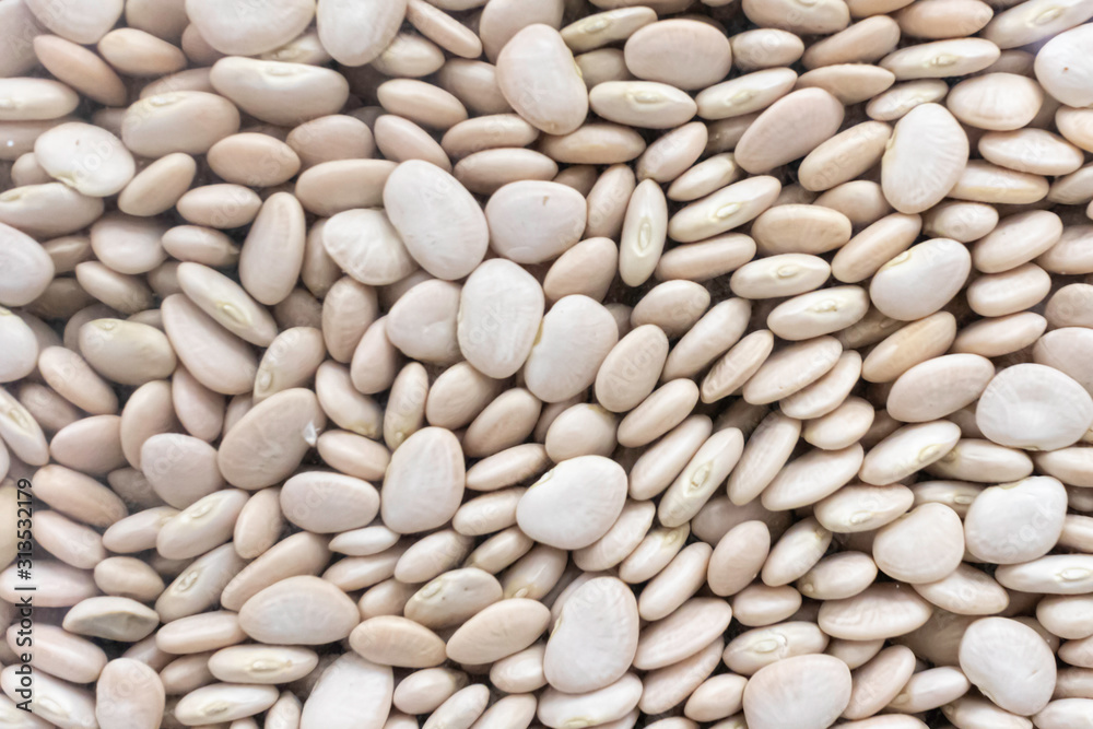 Lima Beans on display in a supermarket Lima Beans on display in a supermarket