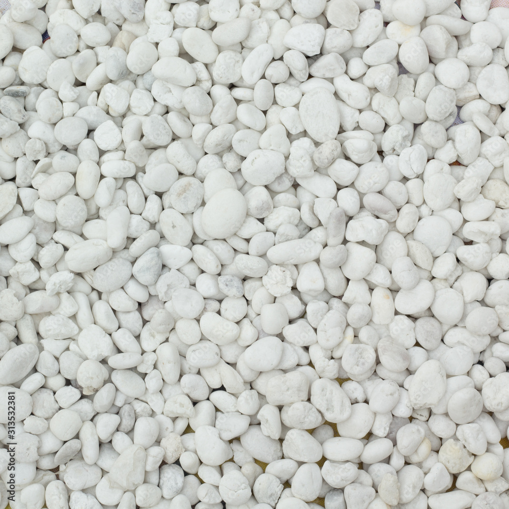 white pebbles stone texture background.