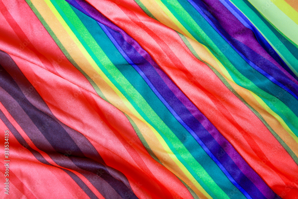 Rainbow colored striped cloth background