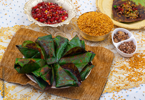 Indian Traditional Mouth Freshener Sweet Paan Also Known as Masala Paan, Meetha Paan, Plain Paan or Beeda photo