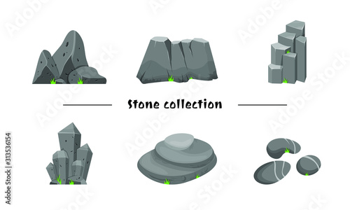 Digital/Mobile game asset - stone collection