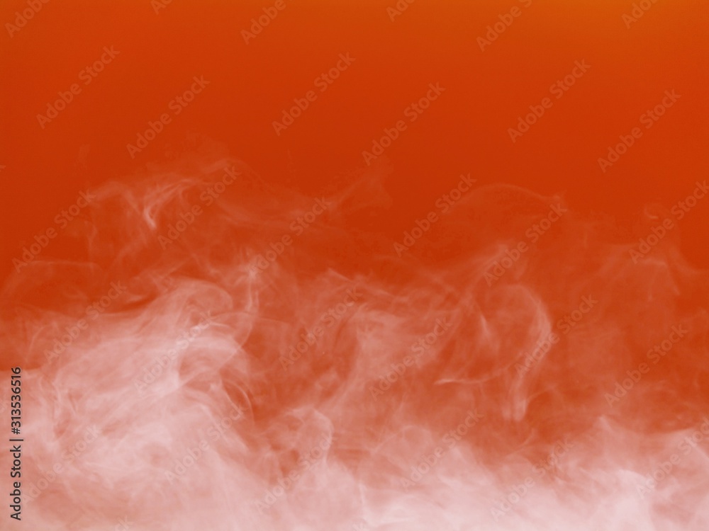 smoke white group on orange background