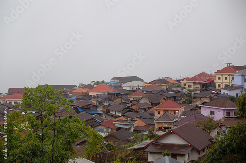 Pongsali urban on the mountain is the countryside of laos very beautiful and peacefil, We are happy travel.  © Pongsatorn