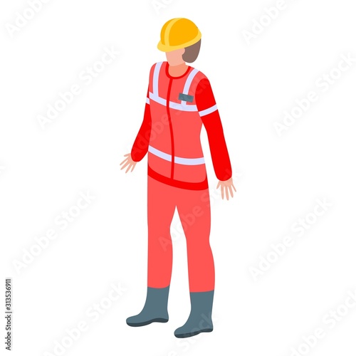 Emergency help man icon. Isometric of emergency help man vector icon for web design isolated on white background