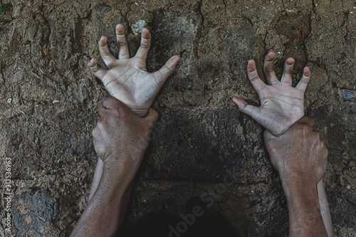 Obraz na plátne Hands for rape and sexual abuse concept