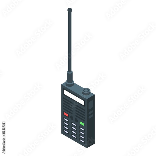 Walkie talkie icon. Isometric of walkie talkie vector icon for web design isolated on white background