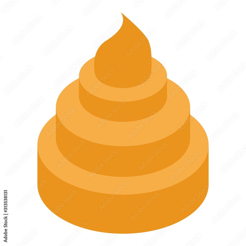 Bite cookie icon. Isometric of bite cookie vector icon for web design isolated on white background Bite cookie icon. Isometric of bite cookie vector icon for web design isolated on white background