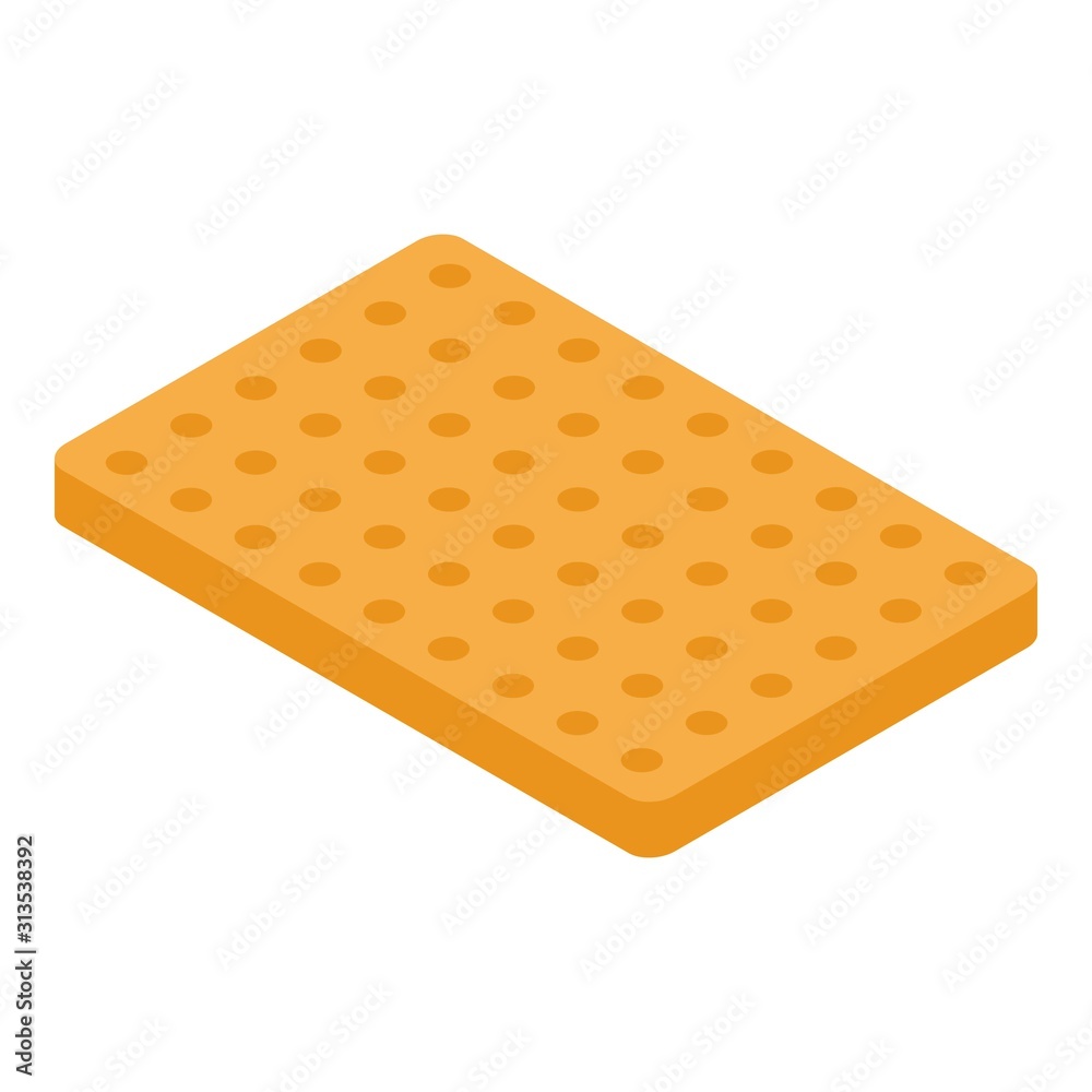 Sugar biscuit icon. Isometric of sugar biscuit vector icon for web design isolated on white background