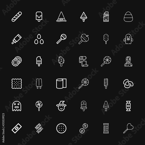 Editable 36 treat icons for web and mobile