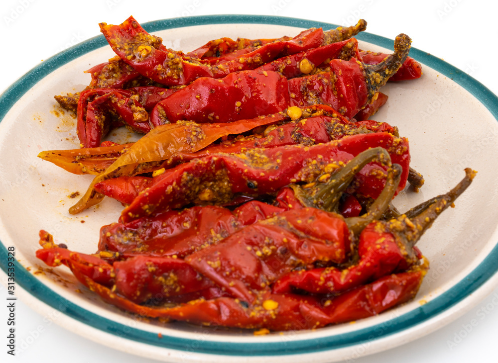 Indian Homemade Red Chilli Pickle Also Know as Mirchi Ka Achar, Loncha or Laal Mirch Ka Achar Indian Homemade Red Chilli Pickle Also Know as Mirchi Ka Achar, Loncha or Laal Mirch Ka Achar