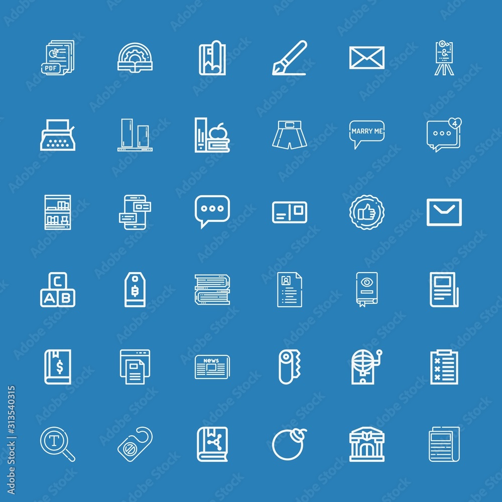 Editable 36 text icons for web and mobile