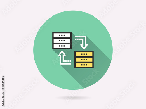 Data collection icon for graphic and web design.