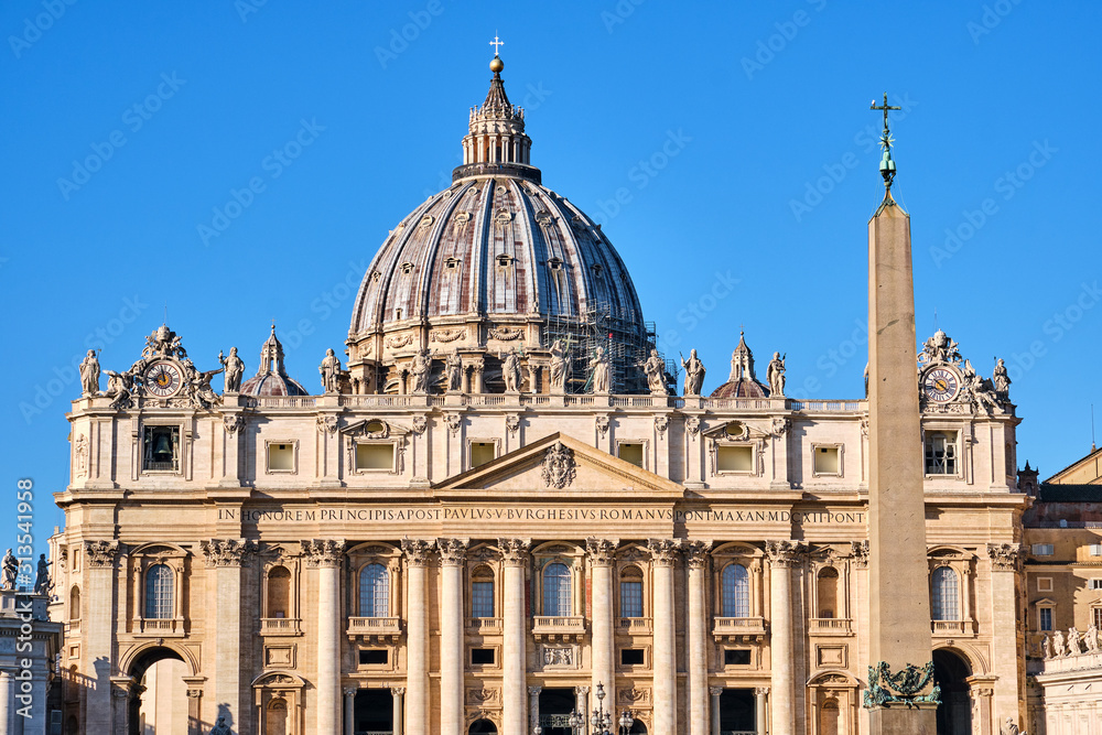 The St. Peters Basilica in the Vatican City, Italy