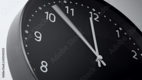 Black Clock Face from 8 to 2 hours changed focus