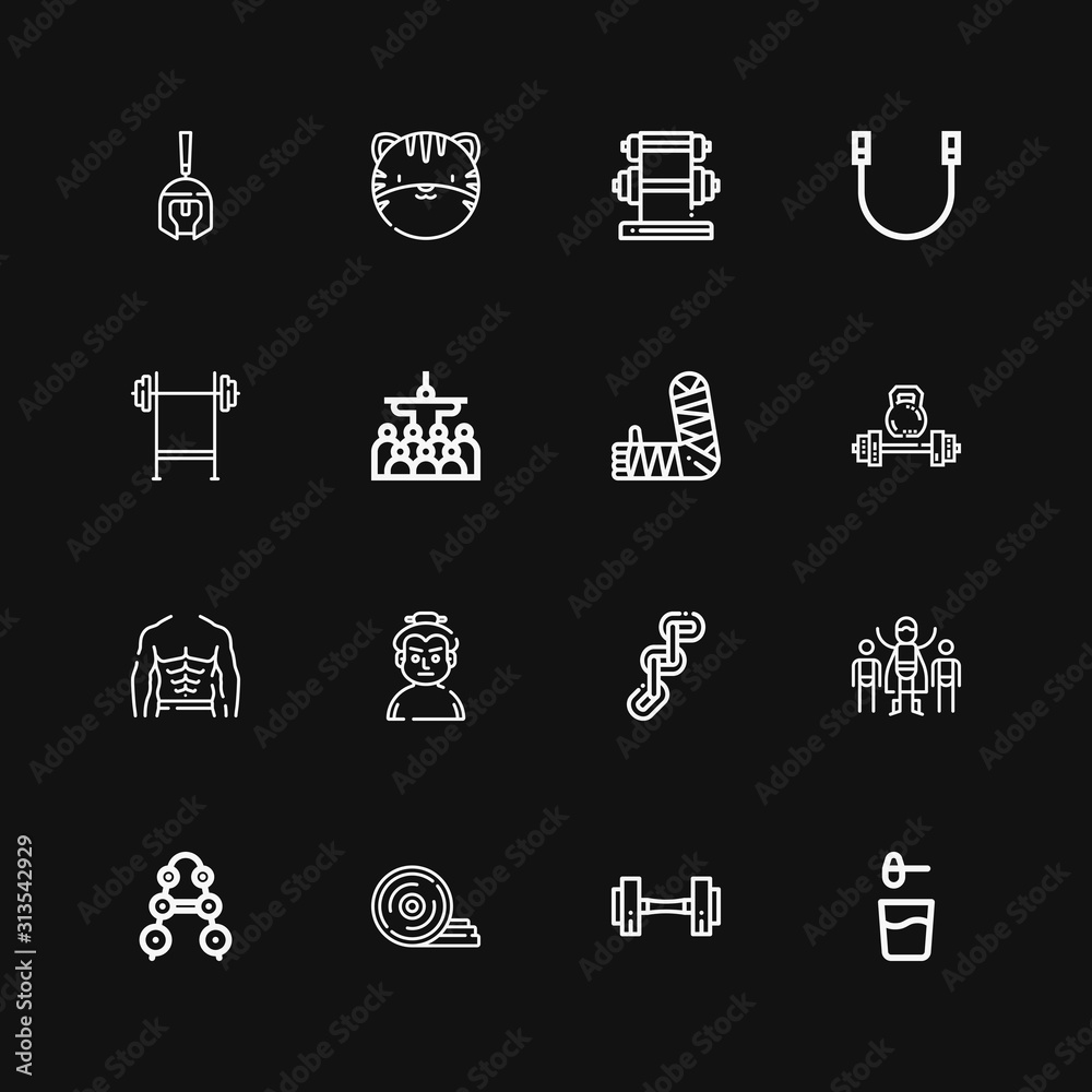 Editable 16 strength icons for web and mobile