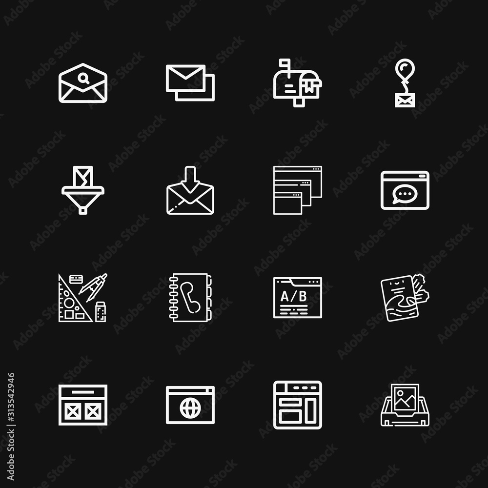Editable 16 address icons for web and mobile Editable 16 address icons for web and mobile