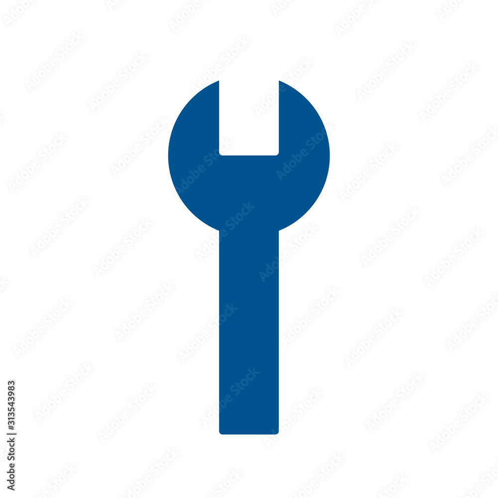 Simple flat illustration of a wrench. Icon repair, breakdown. Simple flat illustration of a wrench. Icon repair, breakdown.