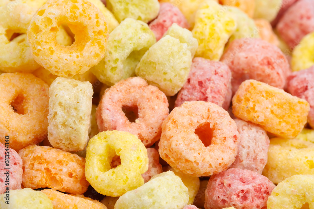 Close-up of cereal flakes food back ground Close-up of cereal flakes food back ground