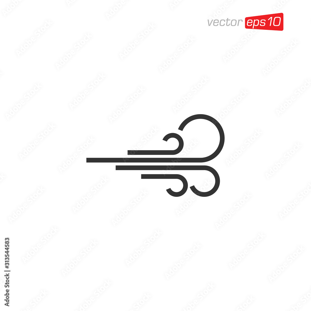 Wind and Air Icon Logo Design Wind and Air Icon Logo Design