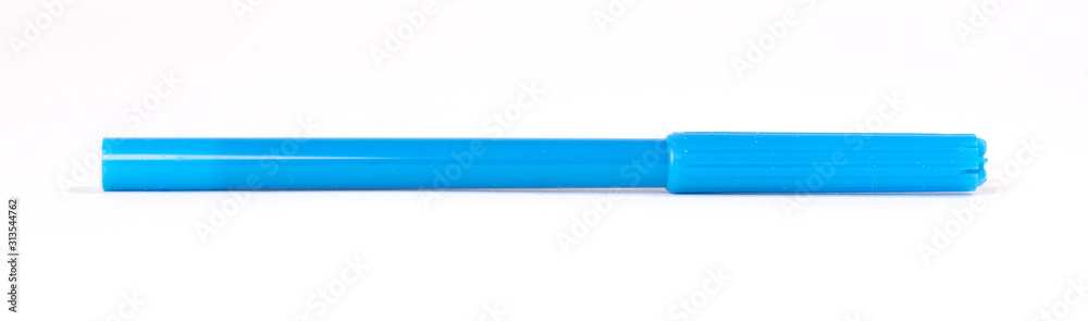Blue felt-tip pen isolated Blue felt-tip pen isolated