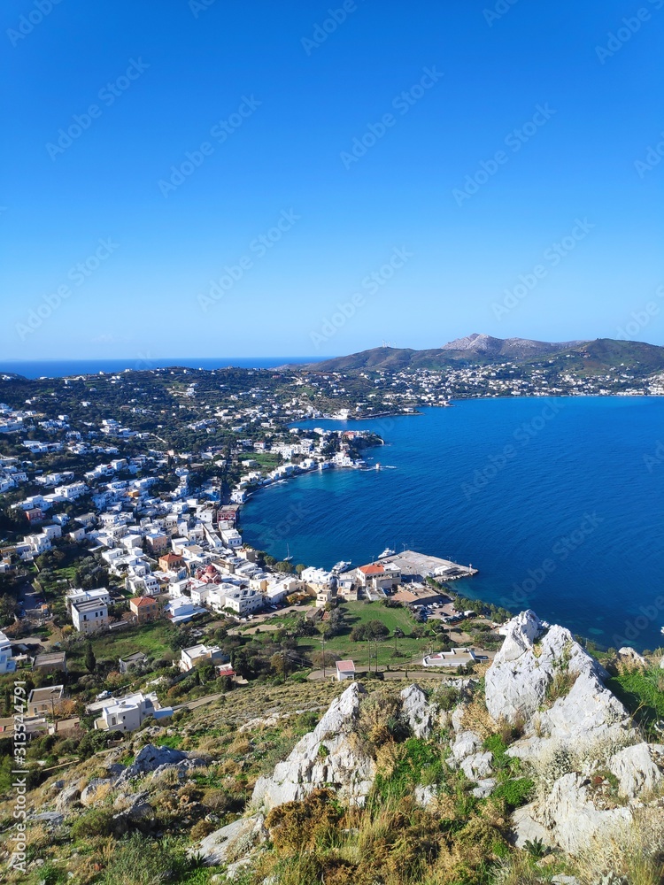 view of leros greece