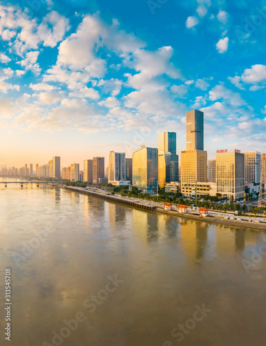 The urban scenery of the CBD of the strait financial street and the CBD of the south of the Yangtze river in fuzhou city  fujian province  China