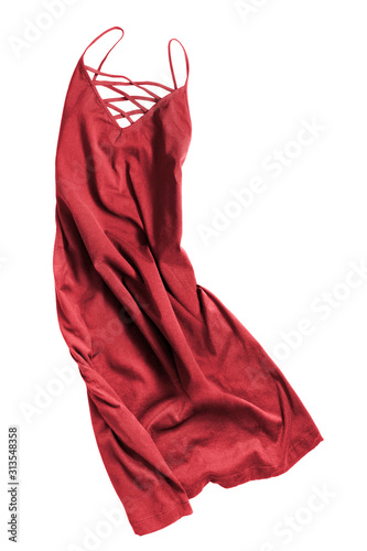 Billede på lærred Red dress isolated
