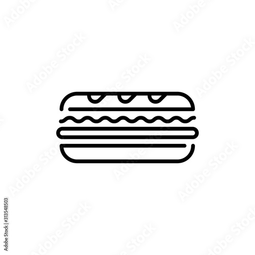 Sandwich Street Food Icon Logo
