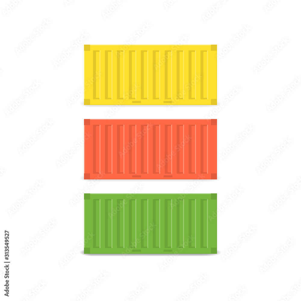 Yellow Shipping Cargo Container for Logistics and Transportation Isolated On White Background Yellow Shipping Cargo Container for Logistics and Transportation Isolated On White Background