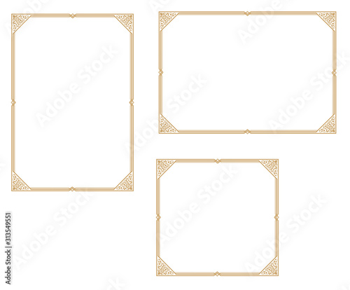 Decorative frame.A frame that gave a change in size to the same design.Good frame for a4 size paper.Certificate frame.