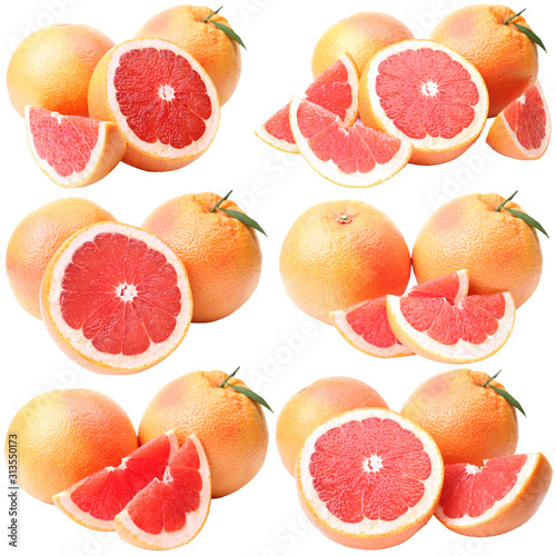 Grapefruit isolated on white background