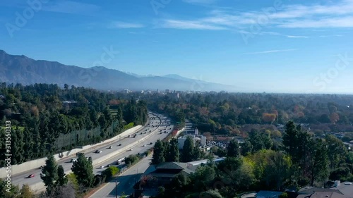 drone hyper lapse over a highway photo