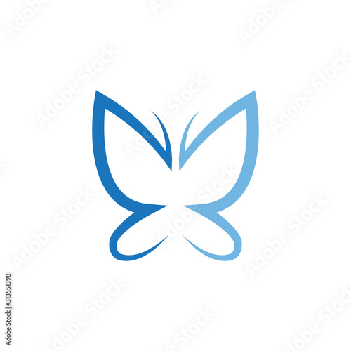 Butterfly icon design template vector isolated illustration