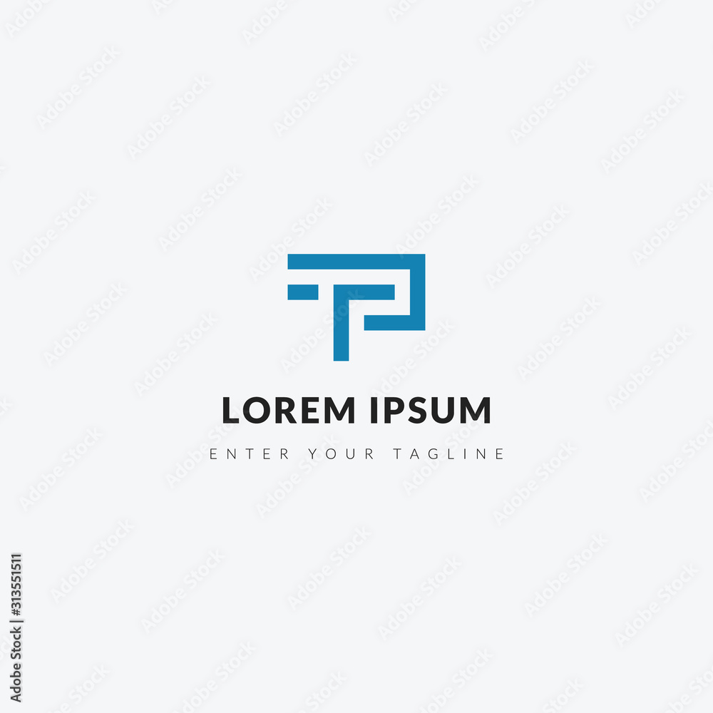tp logo letter with a unique design