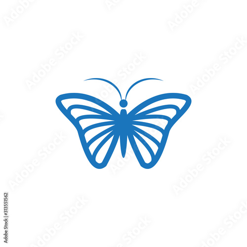 Butterfly icon design template vector isolated illustration