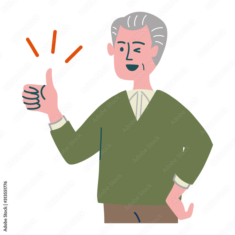 シニア　男性　おじいちゃん　いいね