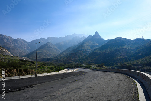 Landscape view of Taif Mountains 