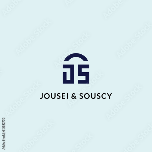 J letter logo with the concept of combining the letters J and S so that it looks luxurious