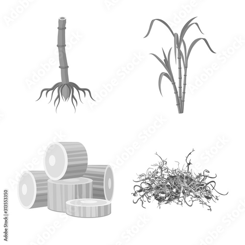 Vector illustration of production and diabetes symbol. Set of production and farm stock vector illustration.