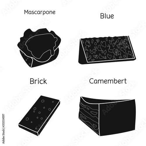 Isolated object of breakfast and snack icon. Web element of breakfast and food stock symbol for web.