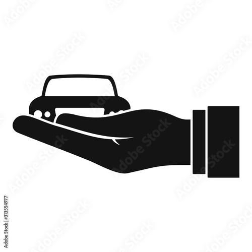 Car leasing icon. Simple illustration of car leasing vector icon for web design isolated on white background