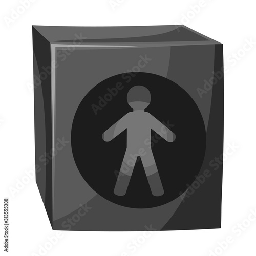 Isolated object of stoplight and light icon. Graphic of stoplight and signal vector icon for stock.