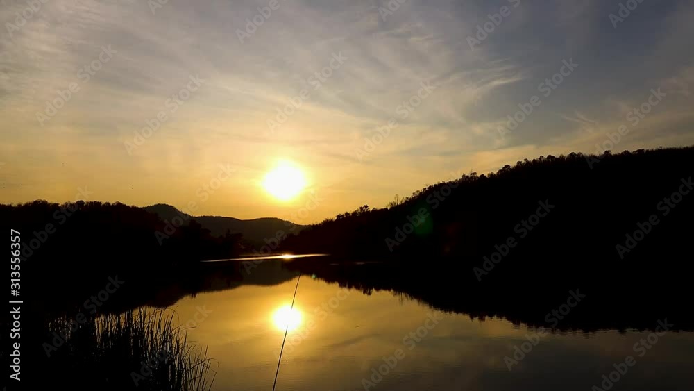Time lapse, clouds and scenery, lake background Time lapse, clouds and scenery, lake background