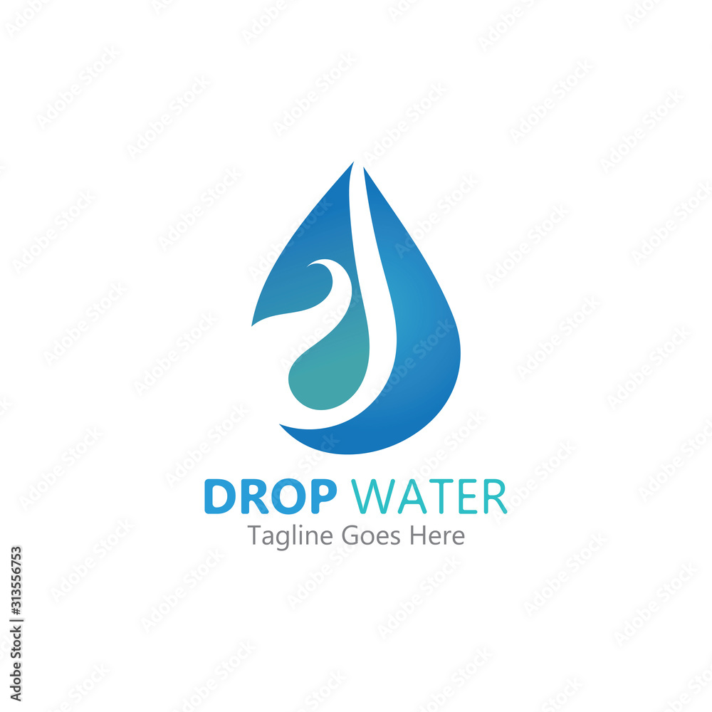 Creative Water drop Logo or icon Template vector illustration